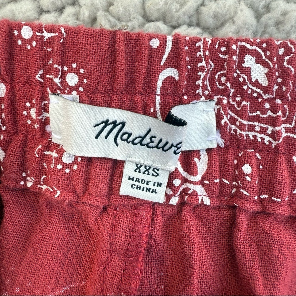 Madewell Red Paisley High Waist Shorts - Picture 6 of 6